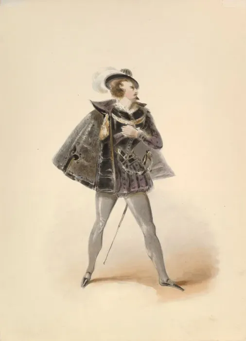 Framed Print : Costume Study for Belmonte in the Abduction from the Seraglio by W. A Framed Print : Costume Study for Belmonte in the Abduction from the Seraglio by W. A