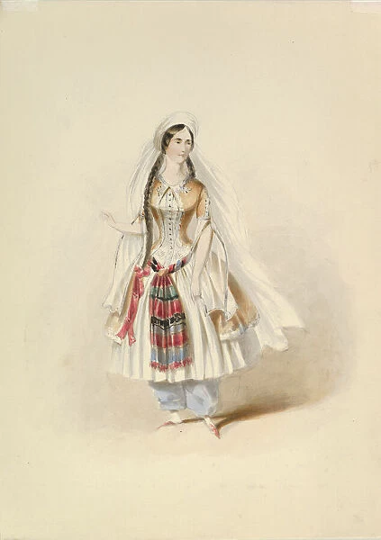 Costume Study for Blonde in the Abduction from the Seraglio by W. A