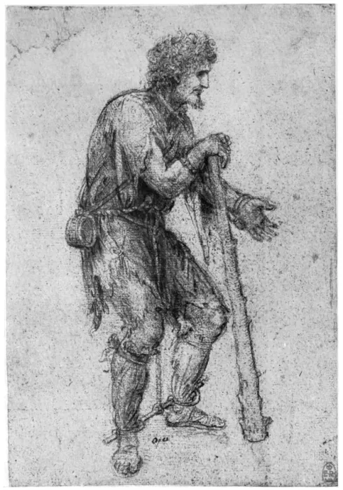 Framed Print : Costume Study, late 15th or early 16th century (1954). Artist: Leonardo da Vinci Framed Print : Costume Study, late 15th or early 16th century (1954). Artist: Leonardo da Vinci