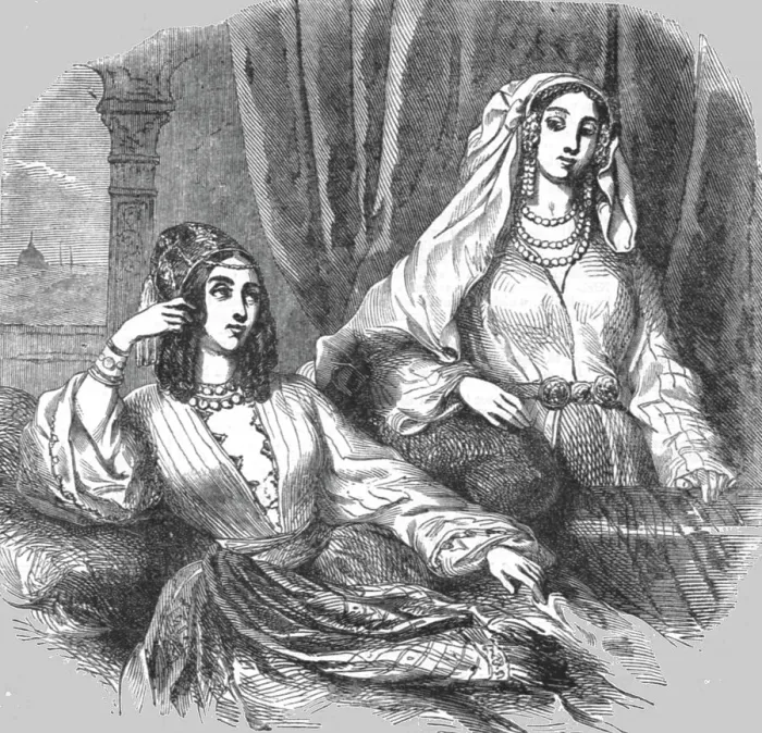 Framed Print : Costume of the Women of Bucharest, 1854. Creator: Unknown Framed Print : Costume of the Women of Bucharest, 1854. Creator: Unknown
