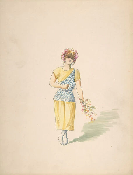 Costume for a Youth in Yellow and Blue, n. d Creator: Charles Bianchini