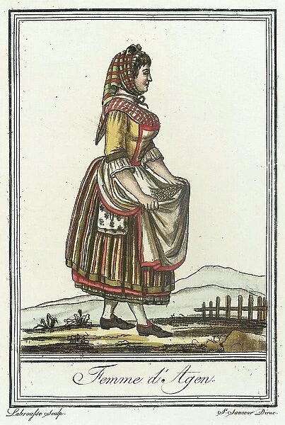 Costumes de Différent Pays, Femme d'Agen, c1797. Creator: Jacques Grasset de Saint-Sauveur