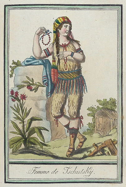 Costumes de Différent Pays, Femme de Tschutsky, c1797. Creators: Jacques Grasset de Saint-Sauveur, LF Labrousse