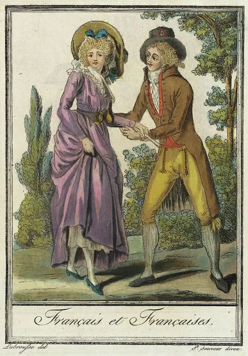 Framed Print : Costumes de Différent Pays, Français et Françaises. c1797. Creators: Jacques Grasset de Saint-Sauveur, LF Labrousse Framed Print : Costumes de Différent Pays, Français et Françaises. c1797. Creators: Jacques Grasset de Saint-Sauveur, LF Labrousse