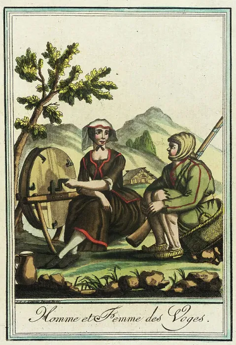 Framed Print : Costumes de Différent Pays, Homme et Femme des Voges, c1797. Creators: Jacques Grasset de Saint-Sauveur, LF Labrousse Framed Print : Costumes de Différent Pays, Homme et Femme des Voges, c1797. Creators: Jacques Grasset de Saint-Sauveur, LF Labrousse