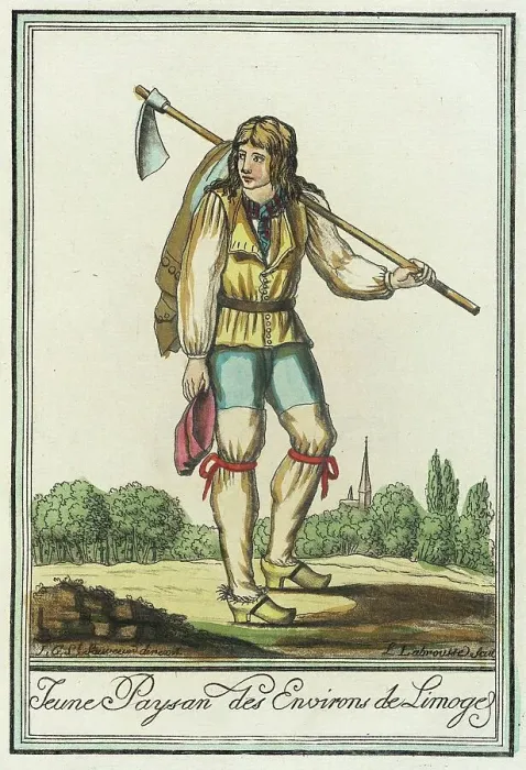 Framed Print : Costumes de Différent Pays, Jeune Paysan des Environs de Limoge, c1797. Creator: Jacques Grasset de Saint-Sauveur Framed Print : Costumes de Différent Pays, Jeune Paysan des Environs de Limoge, c1797. Creator: Jacques Grasset de Saint-Sauveur