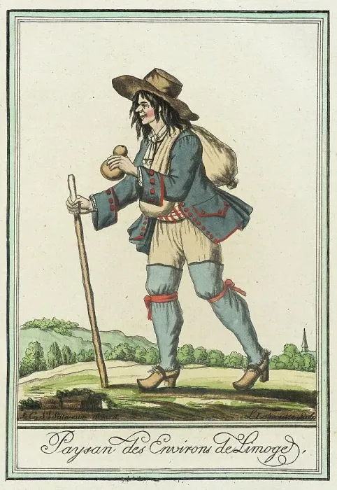 Framed Print : Costumes de Différent Pays, Paysan des Environs de Limoge, c1797. Creator: Jacques Grasset de Saint-Sauveur Framed Print : Costumes de Différent Pays, Paysan des Environs de Limoge, c1797. Creator: Jacques Grasset de Saint-Sauveur