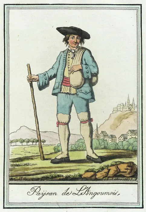 Framed Print : Costumes de Différent Pays, Paysan de L'Angoumois, c1797. Creators: Jacques Grasset de Saint-Sauveur, LF Labrousse Framed Print : Costumes de Différent Pays, Paysan de L'Angoumois, c1797. Creators: Jacques Grasset de Saint-Sauveur, LF Labrousse