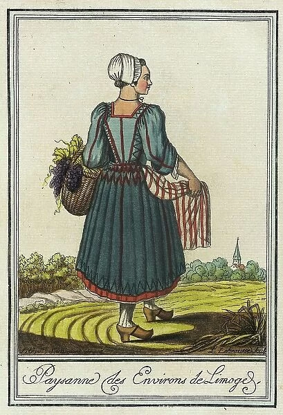 Costumes de Différent Pays, Paysanne des Environs de Limoge, c1797. Creator: Jacques Grasset de Saint-Sauveur