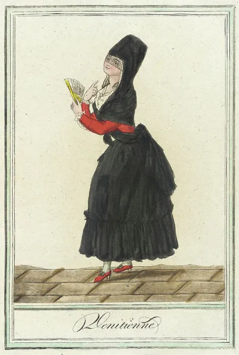 Framed Print : Costumes de Différent Pays, Venitienne, c1797. Creators: Jacques Grasset de Saint-Sauveur, LF Labrousse Framed Print : Costumes de Différent Pays, Venitienne, c1797. Creators: Jacques Grasset de Saint-Sauveur, LF Labrousse