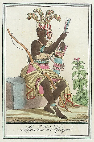 Costumes de Différents Pays, Amazone d'Afrique, c1797. Creators: Jacques Grasset de Saint-Sauveur, LF Labrousse