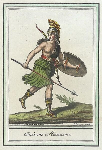 Costumes de Différents Pays, Ancienne Amazone, c1797. Creator: Jacques Grasset de Saint-Sauveur