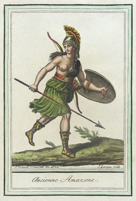 Framed Print : Costumes de Différents Pays, Ancienne Amazone, c1797. Creator: Jacques Grasset de Saint-Sauveur Framed Print : Costumes de Différents Pays, Ancienne Amazone, c1797. Creator: Jacques Grasset de Saint-Sauveur