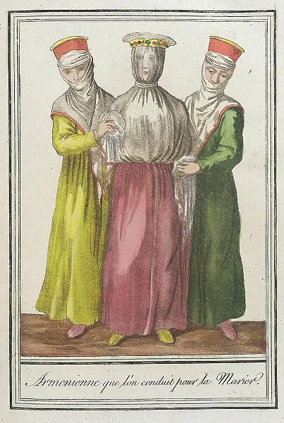Costumes de Différents Pays, Armenienne que lón Conduit pour la Marier, c1797. Creators: Jacques Grasset de Saint-Sauveur, LF Labrousse