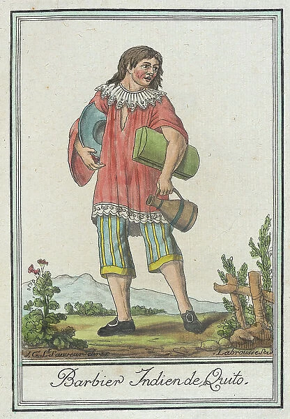 Costumes de Différents Pays, Barbier Indien de Quito, c1797. Creators: Jacques Grasset de Saint-Sauveur, LF Labrousse