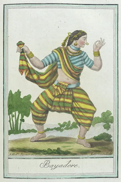 Framed Print : Costumes de Différents Pays, Bayadere, c1797. Creators: Jacques Grasset de Saint-Sauveur, LF Labrousse Framed Print : Costumes de Différents Pays, Bayadere, c1797. Creators: Jacques Grasset de Saint-Sauveur, LF Labrousse