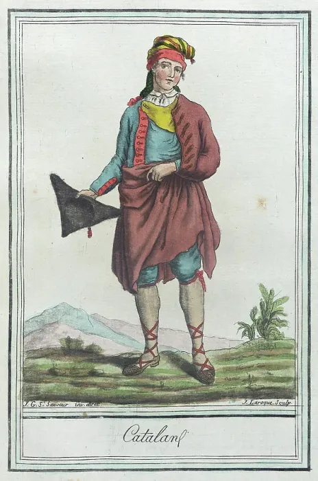 Framed Print : Costumes de Différents Pays, Catalan, c1797. Creators: Jacques Grasset de Saint-Sauveur, LF Labrousse Framed Print : Costumes de Différents Pays, Catalan, c1797. Creators: Jacques Grasset de Saint-Sauveur, LF Labrousse