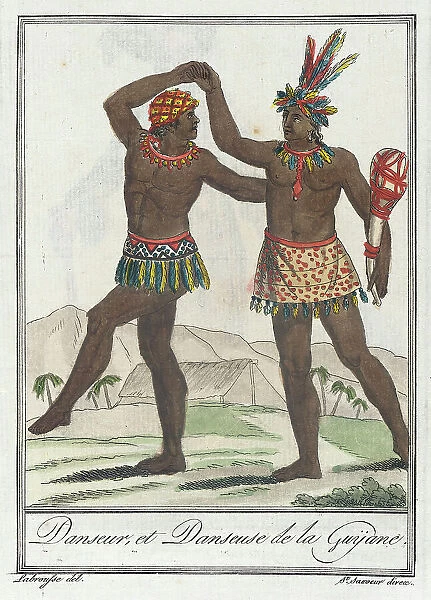 Costumes de Différents Pays, Danseur, et Danseuse de la Guÿane, c1797. Creators: Jacques Grasset de Saint-Sauveur, LF Labrousse