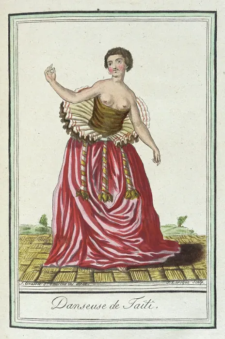 Framed Print : Costumes de Différents Pays, Danseuse de Taïti, c1797. Creators: Jacques Grasset de Saint-Sauveur, LF Labrousse Framed Print : Costumes de Différents Pays, Danseuse de Taïti, c1797. Creators: Jacques Grasset de Saint-Sauveur, LF Labrousse
