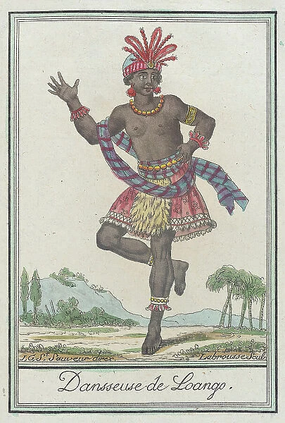 Costumes de Differents Pays, Dansseuse de Loango, c1797. Creators: Jacques Grasset de Saint-Sauveur, LF Labrousse