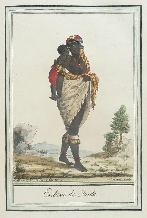 Framed Print : Costumes de Différents Pays, Esclave de Juida, c1797. Creators: Jacques Grasset de Saint-Sauveur, LF Labrousse Framed Print : Costumes de Différents Pays, Esclave de Juida, c1797. Creators: Jacques Grasset de Saint-Sauveur, LF Labrousse