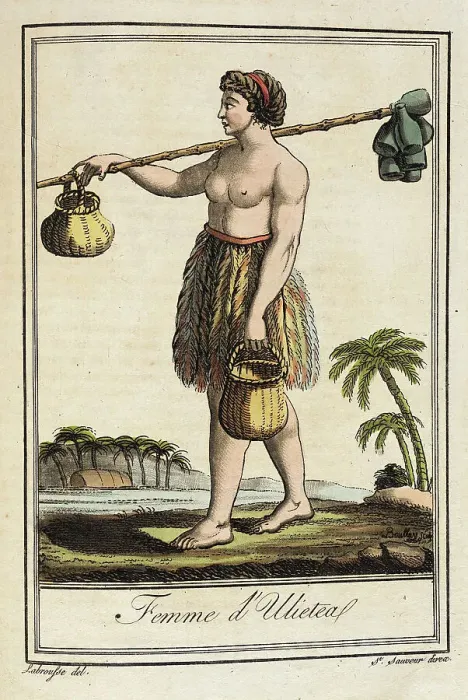 Framed Print : Costumes de Différents Pays, Femme d'Ulieteal, c1797. Creators: Jacques Grasset de Saint-Sauveur, LF Labrousse Framed Print : Costumes de Différents Pays, Femme d'Ulieteal, c1797. Creators: Jacques Grasset de Saint-Sauveur, LF Labrousse