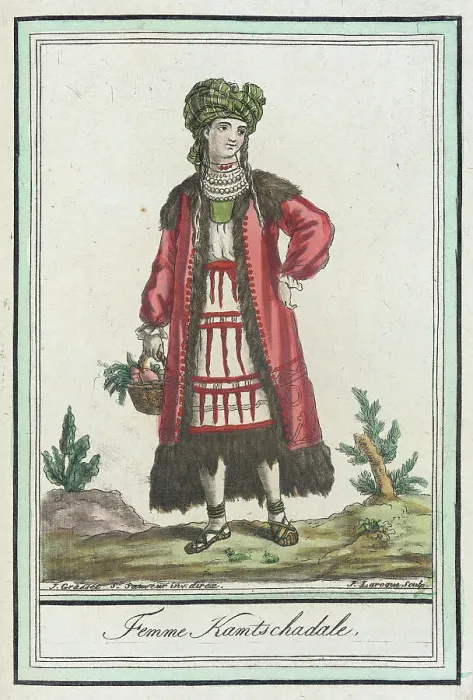 Framed Print : Costumes de Différents Pays, Femme Kamtschadale, c1797. Creators: Jacques Grasset de Saint-Sauveur, LF Labrousse Framed Print : Costumes de Différents Pays, Femme Kamtschadale, c1797. Creators: Jacques Grasset de Saint-Sauveur, LF Labrousse