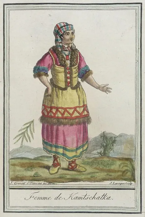 Framed Print : Costumes de Différents Pays, Femme de Kamtschatka, c1797. Creator: Jacques Grasset de Saint-Sauveur Framed Print : Costumes de Différents Pays, Femme de Kamtschatka, c1797. Creator: Jacques Grasset de Saint-Sauveur