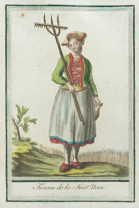 Framed Print : Costumes de Différents Pays, Femme de la Forêt Noire, c1797. Creators: Jacques Grasset de Saint-Sauveur, LF Labrousse Framed Print : Costumes de Différents Pays, Femme de la Forêt Noire, c1797. Creators: Jacques Grasset de Saint-Sauveur, LF Labrousse