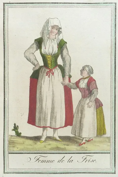 Framed Print : Costumes de Différents Pays, Femme de la Frise, c1797. Creator: Jacques Grasset de Saint-Sauveur Framed Print : Costumes de Différents Pays, Femme de la Frise, c1797. Creator: Jacques Grasset de Saint-Sauveur