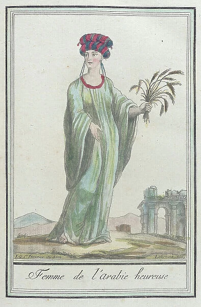Costumes de Différents Pays, Femme de l'Arabie Heureuse, c1797. Creators: Jacques Grasset de Saint-Sauveur, LF Labrousse