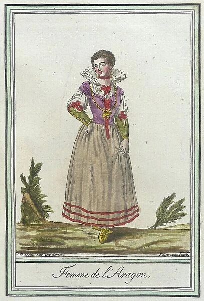 Costumes de Différents Pays, Femme de l'Aragon, c1797. Creator: Jacques Grasset de Saint-Sauveur