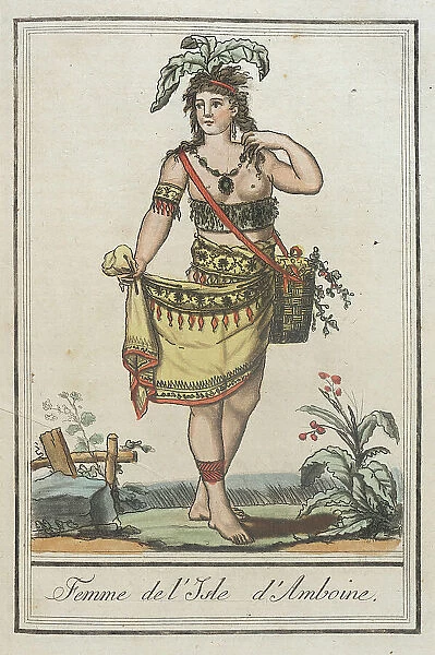 Costumes de Différents Pays, Femme de l'Isle d'Amboine, c1797. Creators: Jacques Grasset de Saint-Sauveur, LF Labrousse