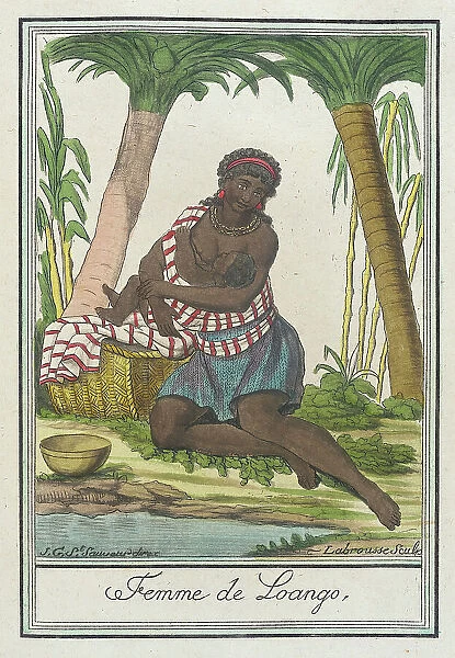 Costumes de Differents Pays, Femme de Loango, c1797. Creators: Jacques Grasset de Saint-Sauveur, LF Labrousse