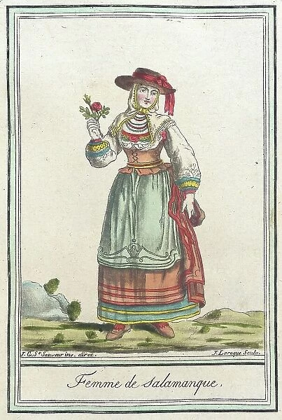 Costumes de Différents Pays, Femme de Salamanque, c1797. Creator: Jacques Grasset de Saint-Sauveur