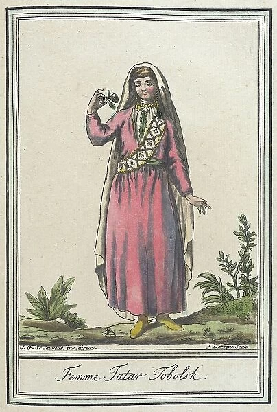 Costumes de Différents Pays, Femme Tatar Tobolsk, c1797. Creator: Jacques Grasset de Saint-Sauveur