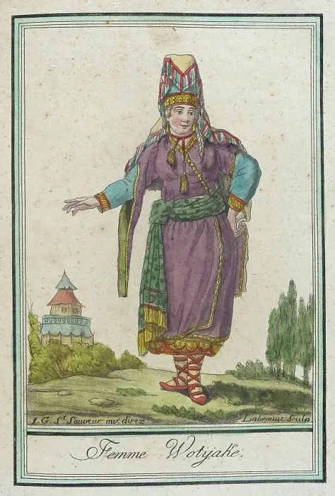 Framed Print : Costumes de Différents Pays, Femme Wotÿake, c1797. Creator: Jacques Grasset de Saint-Sauveur Framed Print : Costumes de Différents Pays, Femme Wotÿake, c1797. Creator: Jacques Grasset de Saint-Sauveur