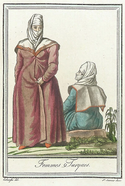 Costumes de Différents Pays, Femmes Turques, c1797. Creators: Jacques Grasset de Saint-Sauveur, LF Labrousse