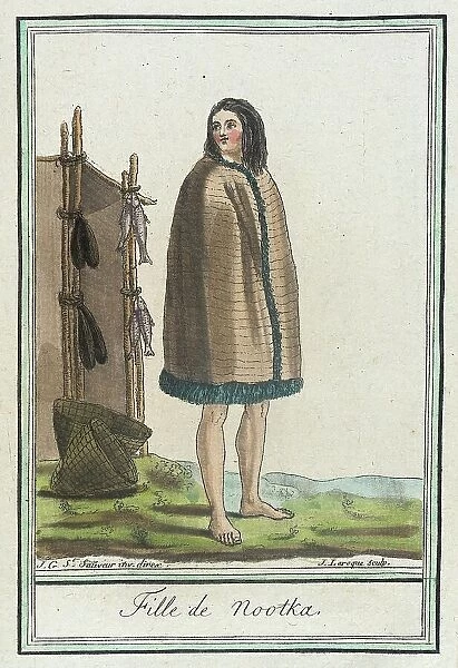 Costumes de Différents Pays, Fille de Nootka, c1797. Creator: Jacques Grasset de Saint-Sauveur