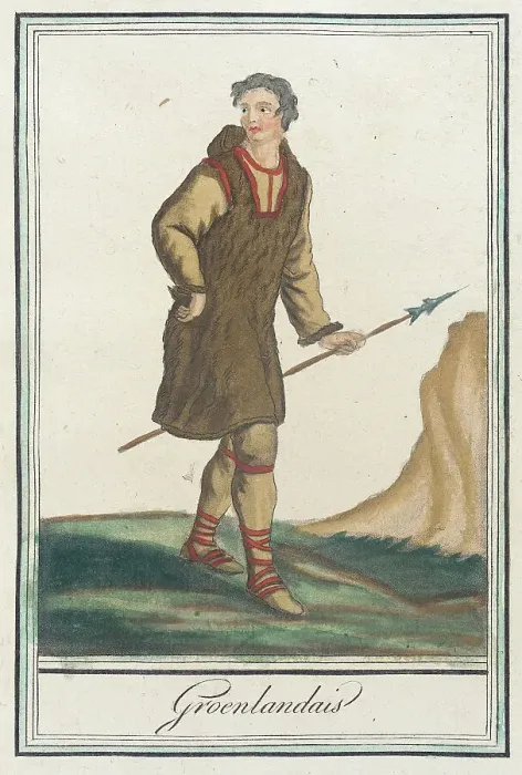 Framed Print : Costumes de Différents Pays, Groenlandais, c1797. Creators: Jacques Grasset de Saint-Sauveur, LF Labrousse Framed Print : Costumes de Différents Pays, Groenlandais, c1797. Creators: Jacques Grasset de Saint-Sauveur, LF Labrousse