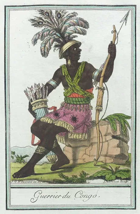 Framed Print : Costumes de Différents Pays, Guerrier du Congo, c1797. Creators: Jacques Grasset de Saint-Sauveur, LF Labrousse Framed Print : Costumes de Différents Pays, Guerrier du Congo, c1797. Creators: Jacques Grasset de Saint-Sauveur, LF Labrousse