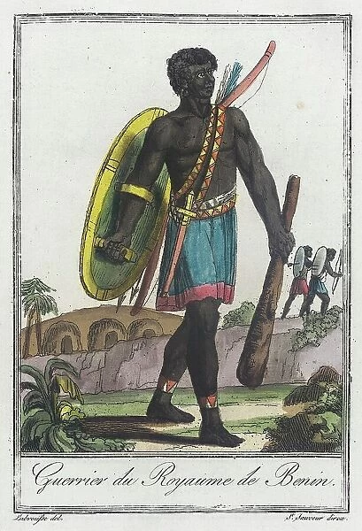 Costumes de Différents Pays, Guerrier du Royaume de Benin, c1797. Creator: Jacques Grasset de Saint-Sauveur