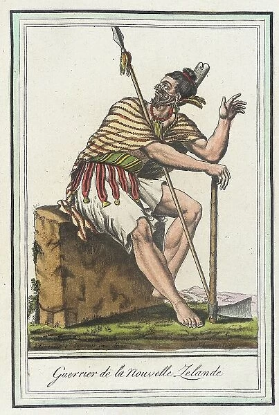 Costumes de Différents Pays, Guerrier de la Nouvelle Zelande, c1797. Creator: Jacques Grasset de Saint-Sauveur