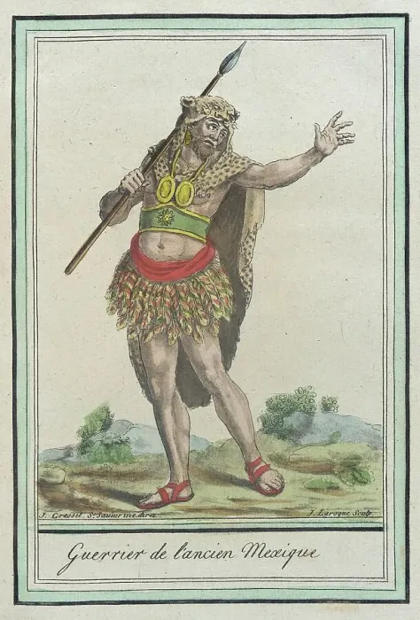 Framed Print : Costumes de Différents Pays, Guerrier de l'Ancien Mexique, c1797. Creator: Jacques Grasset de Saint-Sauveur Framed Print : Costumes de Différents Pays, Guerrier de l'Ancien Mexique, c1797. Creator: Jacques Grasset de Saint-Sauveur