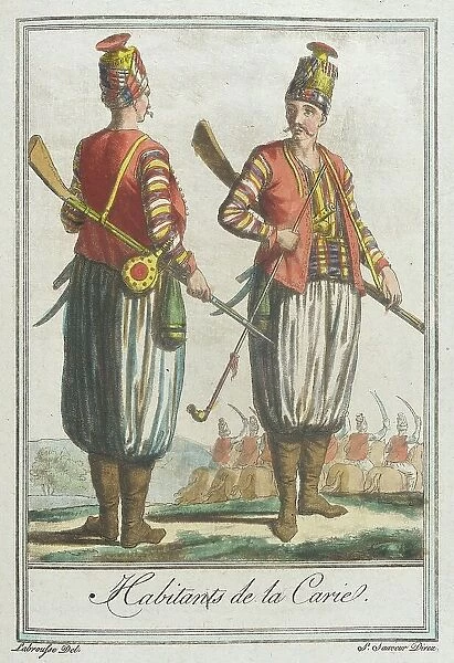 Costumes de Différents Pays, Habitants de la Carie, c1797. Creator: Jacques Grasset de Saint-Sauveur
