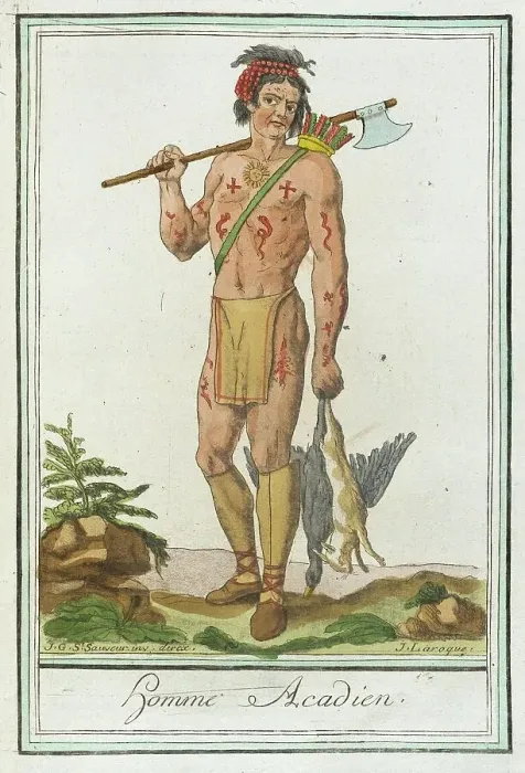 Framed Print : Costumes de Différents Pays, Homme Acadien, c1797. Creator: Jacques Grasset de Saint-Sauveur Framed Print : Costumes de Différents Pays, Homme Acadien, c1797. Creator: Jacques Grasset de Saint-Sauveur
