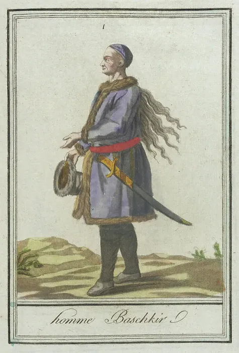 Framed Print : Costumes de Différents Pays, Homme Baschkir, c1797. Creators: Jacques Grasset de Saint-Sauveur, LF Labrousse Framed Print : Costumes de Différents Pays, Homme Baschkir, c1797. Creators: Jacques Grasset de Saint-Sauveur, LF Labrousse