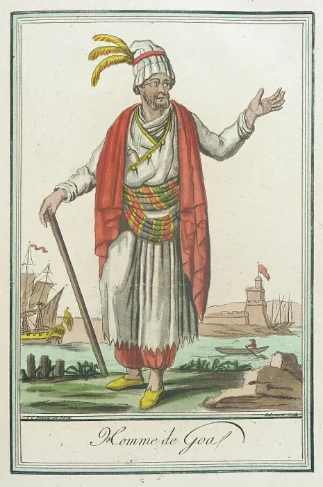Framed Print : Costumes de Différents Pays, Homme de Goa, c1797. Creators: Jacques Grasset de Saint-Sauveur, LF Labrousse Framed Print : Costumes de Différents Pays, Homme de Goa, c1797. Creators: Jacques Grasset de Saint-Sauveur, LF Labrousse
