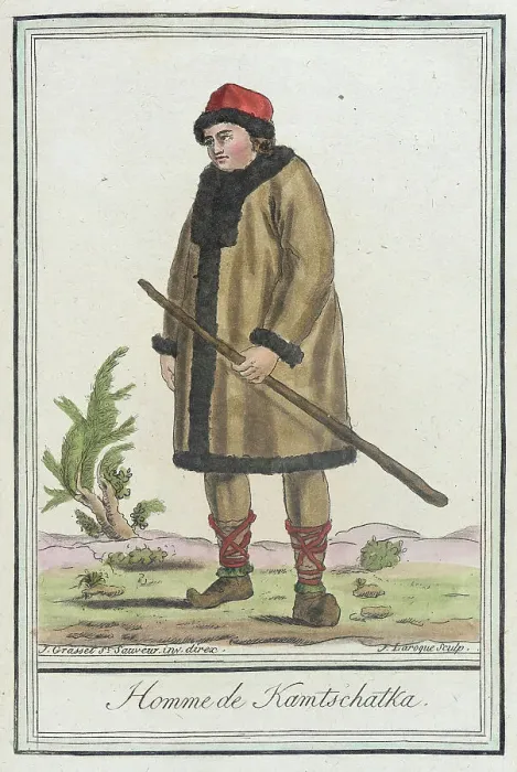 Framed Print : Costumes de Différents Pays, Homme de Kamtschatka, c1797. Creators: Jacques Grasset de Saint-Sauveur, LF Labrousse Framed Print : Costumes de Différents Pays, Homme de Kamtschatka, c1797. Creators: Jacques Grasset de Saint-Sauveur, LF Labrousse