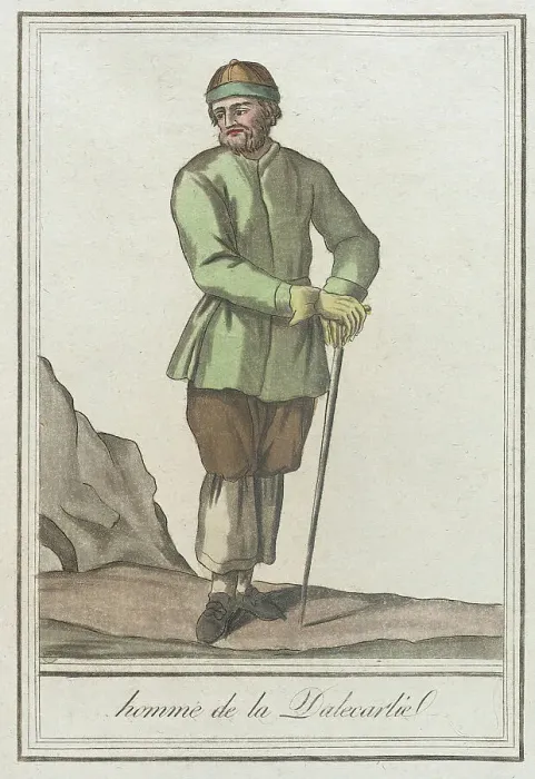 Framed Print : Costumes de Différents Pays, Homme de la Dalecarlie, c1797. Creators: Jacques Grasset de Saint-Sauveur, LF Labrousse